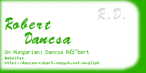 robert dancsa business card